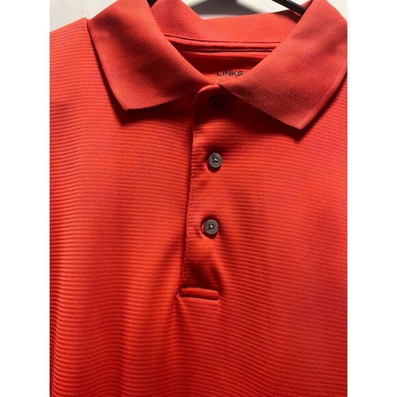 Links Edition Red Polo Shirt L/G Mens Short Sleeve Collared Golf Top - Picture 6 of 11